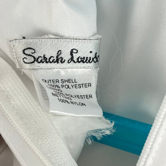 Sarah Louise Baby Formal Dress Size 6 Mths White Fit Flare Polyester Nylon - Picture 5 of 9